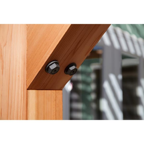 Outdoor Accents 0.220 in. x 3-1/2 in. T40 6-Lobe, Low Profile Head, Black Structural Wood Screw (50-Pack)