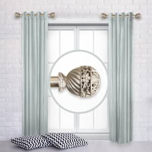 Lanette 12 in. - 20 in. L Adjustable 1 in. Dia Single Side Window Curtain Rod in Light Gold (Set of 2)