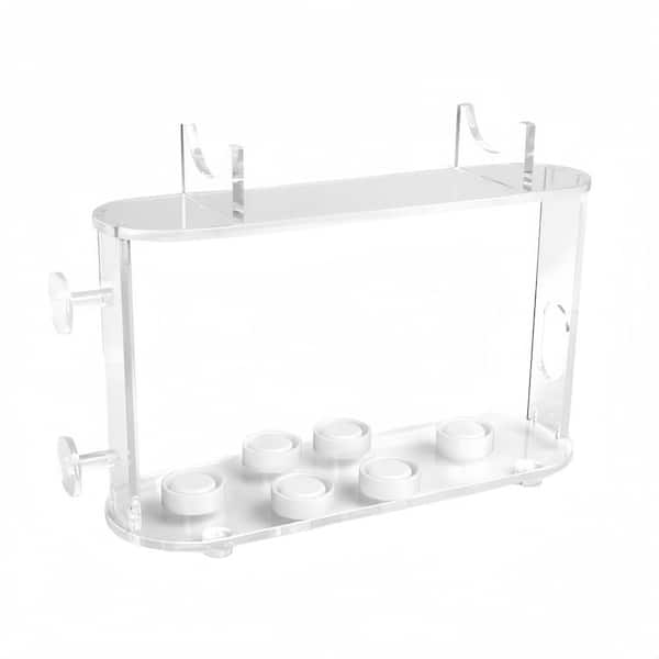 Acrylic 6 Holes Countertop Organizer Stand, Desktop Organizer for Storage Long Barrel Attachments for Bathroom