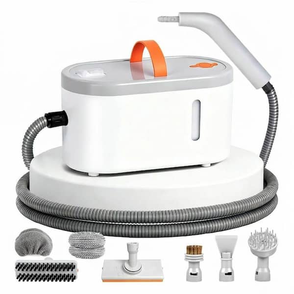 Portable Handheld Corded Steam Cleaner With 15s Heat-UP, 0.78 Quarts Tank,9 Accessories for Tile, Grout, Floors, Carpets