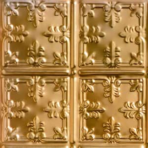 Take Home Sample - Florentine Lincoln Copper 1 ft. x 1 ft. Decorative Tin Style Lay-in Ceiling Tile (1 sq. ft./case)