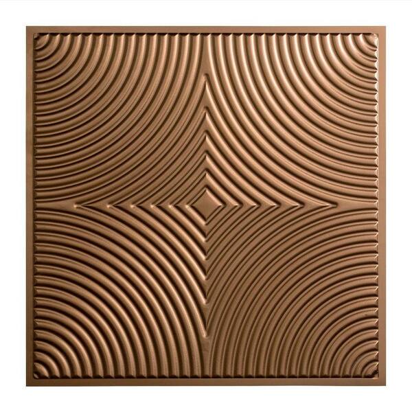 Fasade Echo 2 ft. x 2 ft. Vinyl Lay-In Ceiling Tile in Argent Bronze