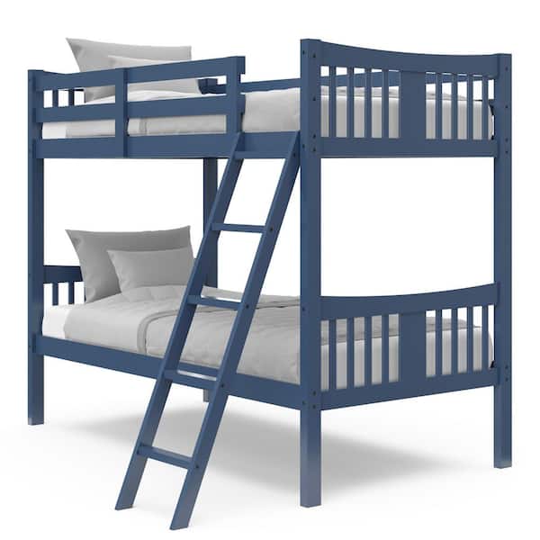 Storkcraft Caribou Blue Solid Hardwood Twin Bunk Daybed