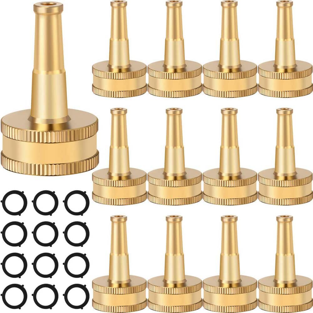 12 Pack Solid Brass Hose Nozzle Jet Sweeper Set with Rubber Washers for Garden and Car Wash price history on PriceWatchPro