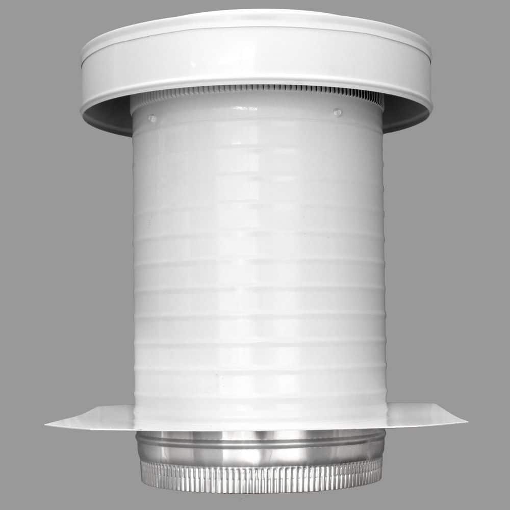 Active Ventilation 10 in. Dia. Aluminum Keepa Roof Jack in White