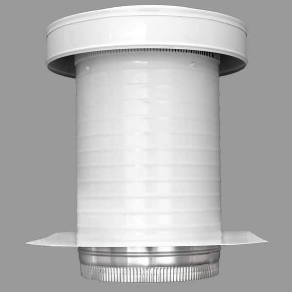 Active Ventilation 9 in. Dia. Aluminum Keepa Roof Jack in White KV