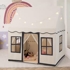 Kids Play Castle Tent Large Playhouse Toys Gifts with Star Lights Washable Mat