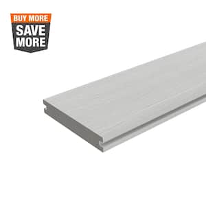 1 in. x 6 in. x 8 ft. Icelandic Smoke White Solid with Groove Composite Decking Board, UltraShield Natural Magellan