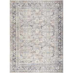 Becki Owens Darling Light Beige Traditional Washable 5 ft. X 7 ft. Indoor Area Rug