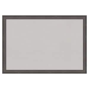 Florence Pewter Framed Grey Corkboard 26 in. x 18 in Bulletin Board Memo Board