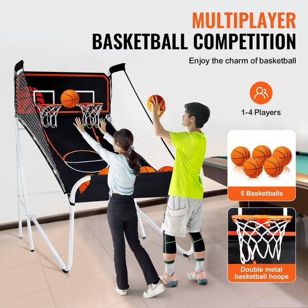 バスケットボール Birdog basketball setup KFFKFF Foldable Basketball Arcade Game, 8-in-1 Dual LED