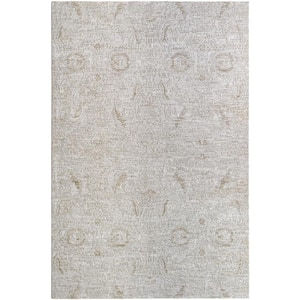 Masterpiece Light Gray/Cream 3 ft. x 4 ft. Solid Color Indoor Area Rug