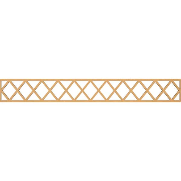 Ekena Millwork Wolford Fretwork 0.25 in. D x 46.5 in. W x 6 in. L MDF Wood Panel Moulding