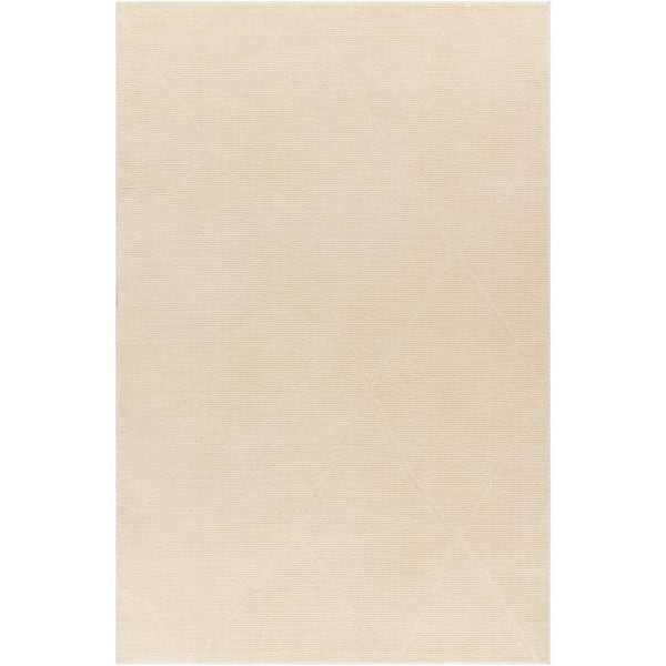 Alder Cream 6 ft. x 9 ft. Trellis Indoor Machine-Washable  Area Rug