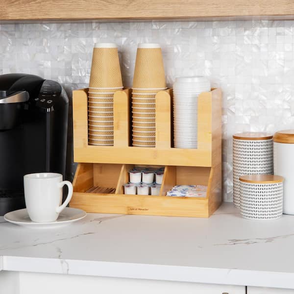 Desktop Coffee Cup Storage Rack With Door Dustproof Coffee - Temu