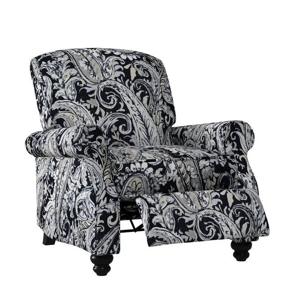 black and white paisley chair