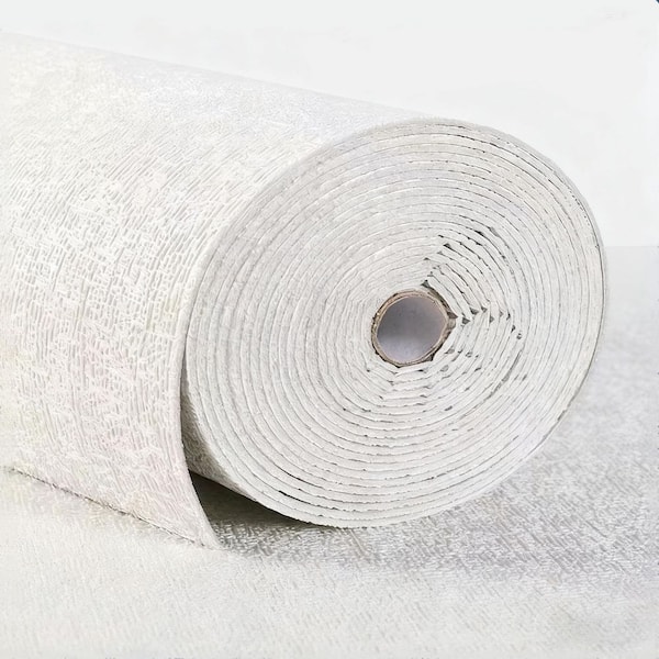 19. 7in. x16. 4 ft. Thermal Insulation Wallpaper For Bedroom, Living Room, White