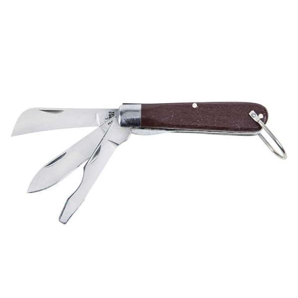 Klein Tools 3-Blade Pocket Knife with Screwdriver