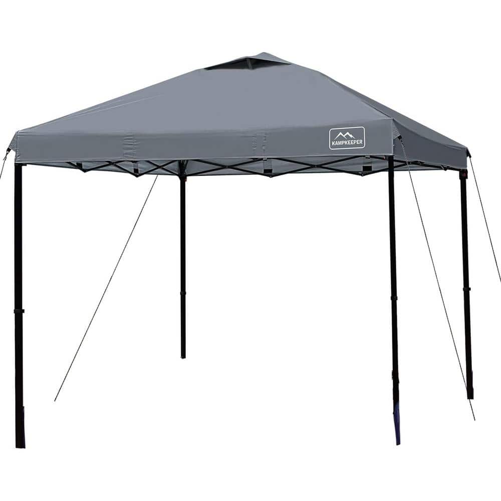 Outdoor Shade 10 ft. x 10 ft. Gray Pop Up Canopy Tent with Adjustable Legs 
