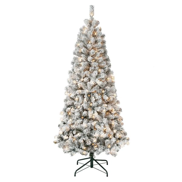 National Tree Company First Traditions 6 ft. Acacia Flocked Artificial ...