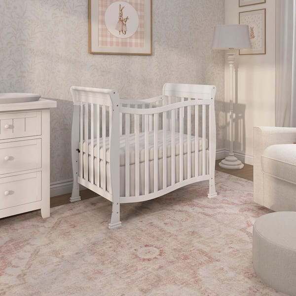 Dream On Me Piper 4-in-1 White Convertible Mini Crib 631-W