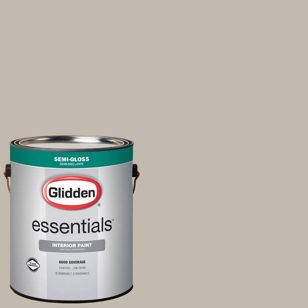 Glidden Essentials 1 gal. #HDGWN36D Silver Clamshell Semi-Gloss ...
