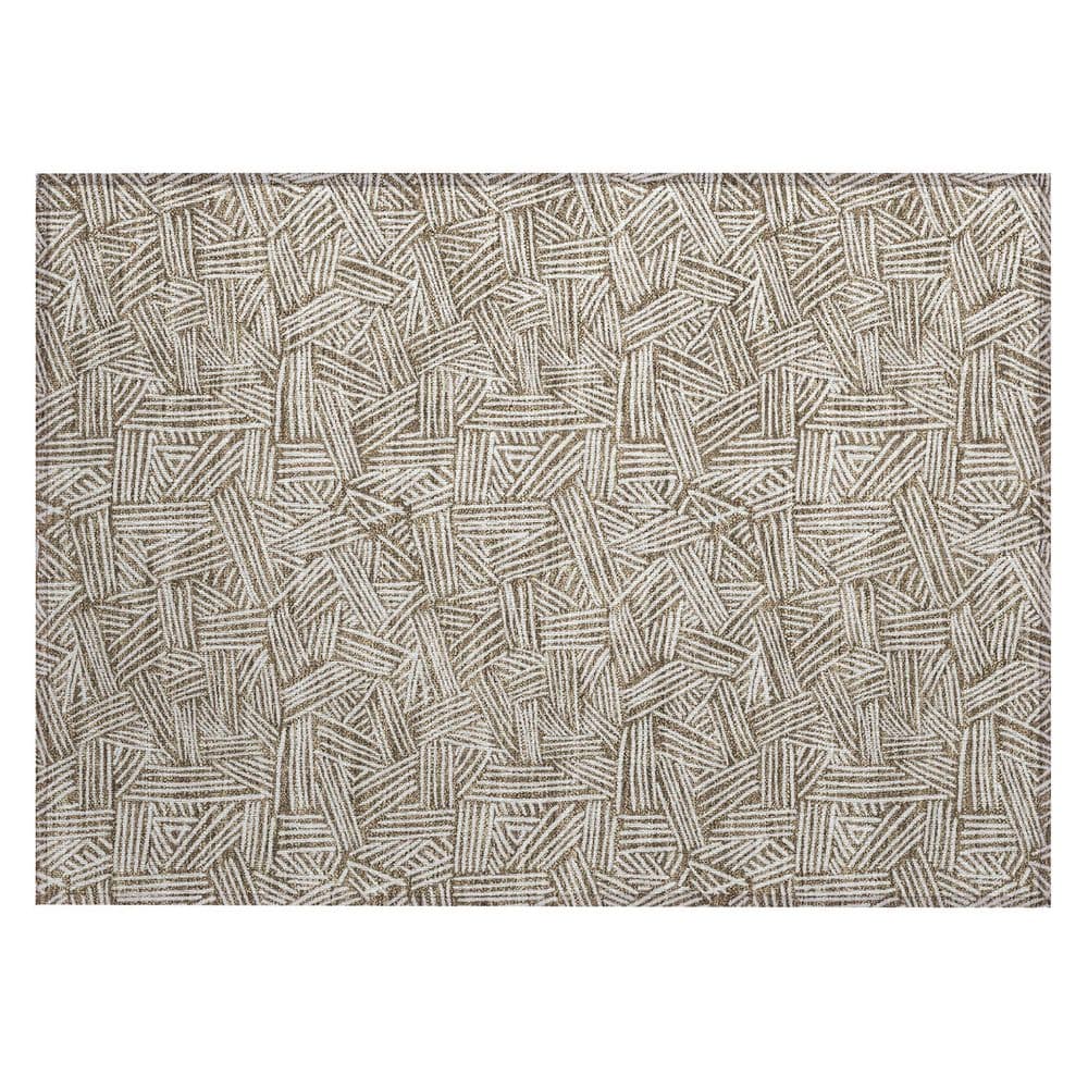Chantille Machine Washable Indoor/Outdoor Abstract ACN2648 Mocha 2 ft. x 3 ft. Accent Rug price history on PriceWatchPro