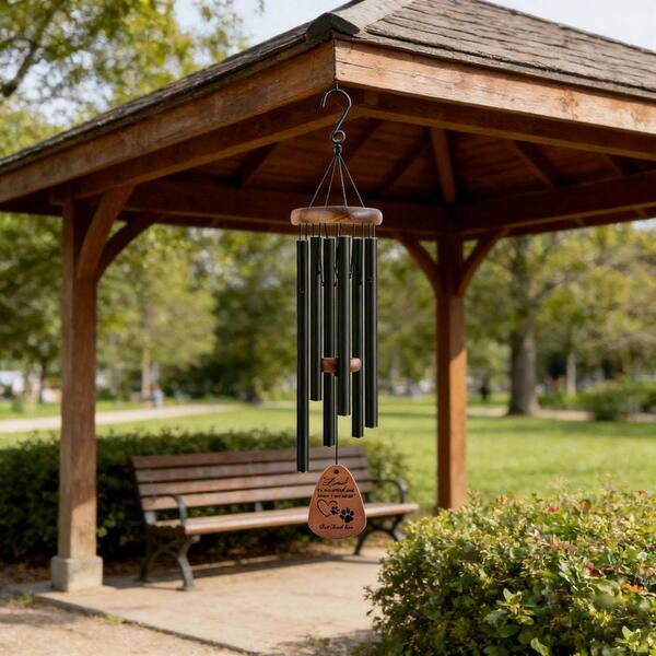 4 in. x 28 in. Aluminum Pet Memorial Wind Chime HP9WDF2L97 - The