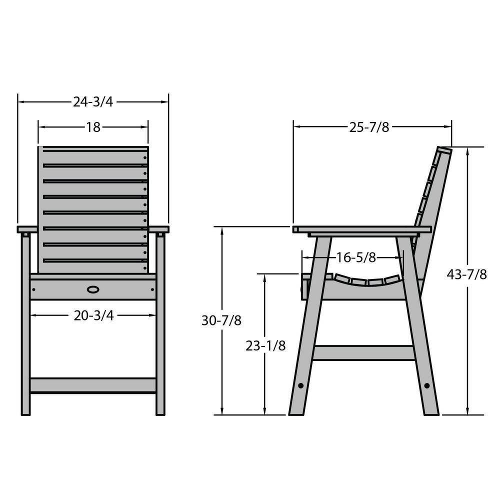 Highwood Weatherly Contemporary Black Counter-Height Dining Chair