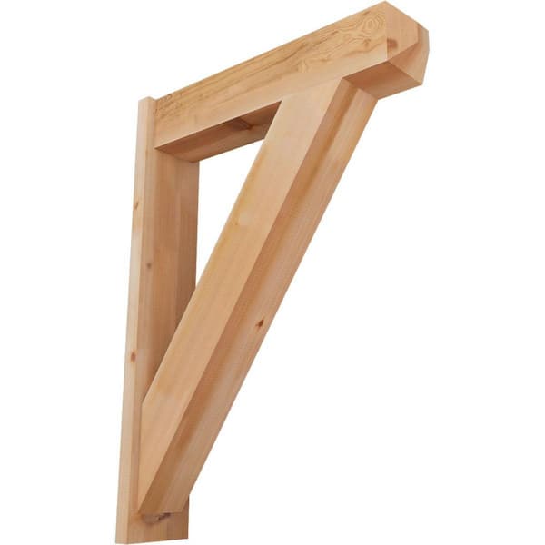 8 in. x 44 in. x 32 in. Western Red Cedar Traditional Craftsman Smooth Outlooker