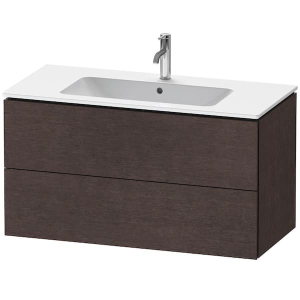 Duravit L-Cube 18.88 in. W x 40.13 in. D x 21.63 in. H Bath Vanity Cabinet without Top in Dark Brushed Oak