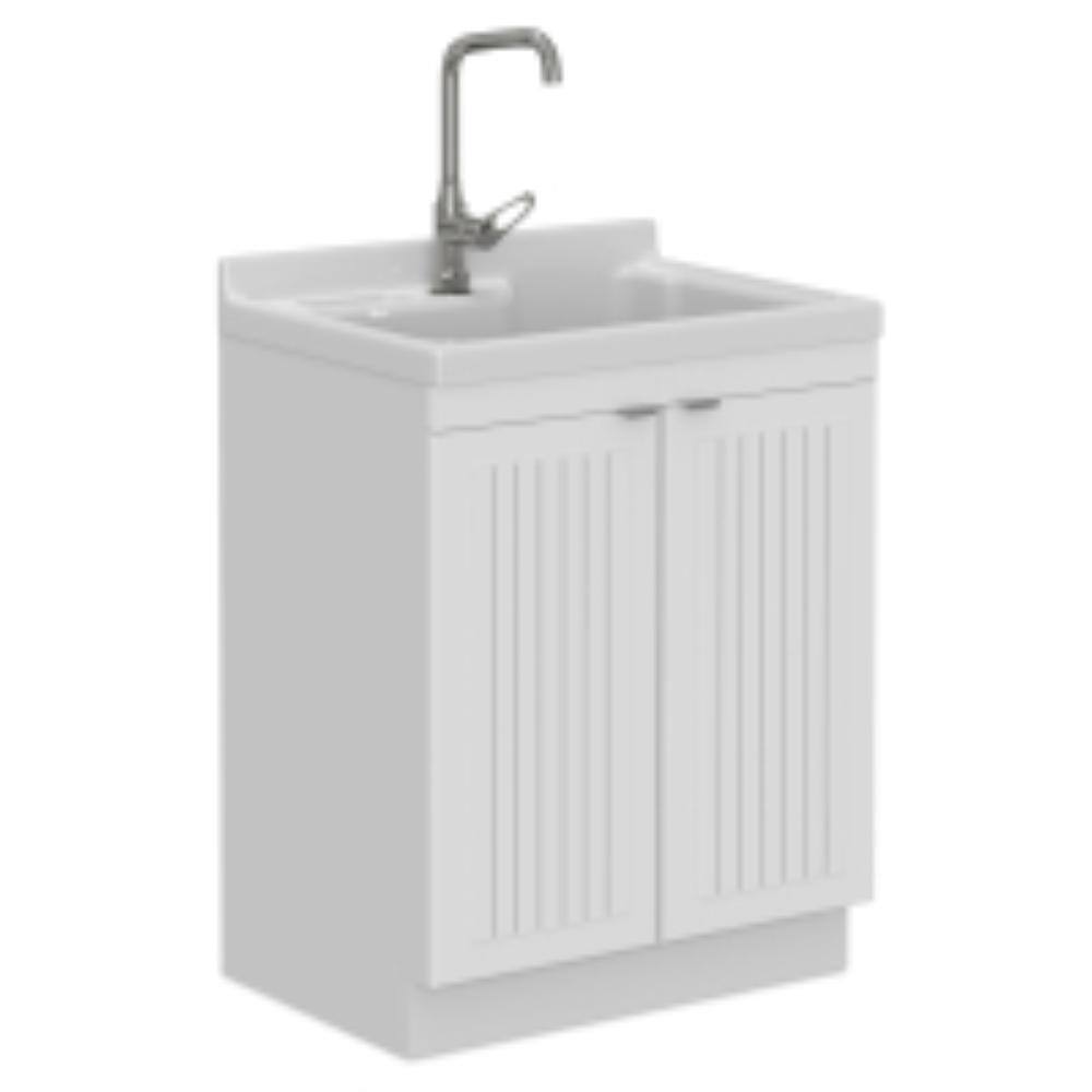 28 Inch Freestanding Utility Vanity Cabinet, Stainless Steel Sink & Soft Close Doors price history on PriceWatchPro