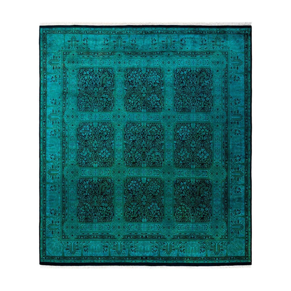 Overdyed Blue 8 ft. 1 in. x 9 ft. Wool Indoor Area Rug price history on PriceWatchPro