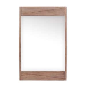 Teak 24 in. W x 38 in. H Framed Rectangular Bathroom Vanity Mirror in Rustic Teak