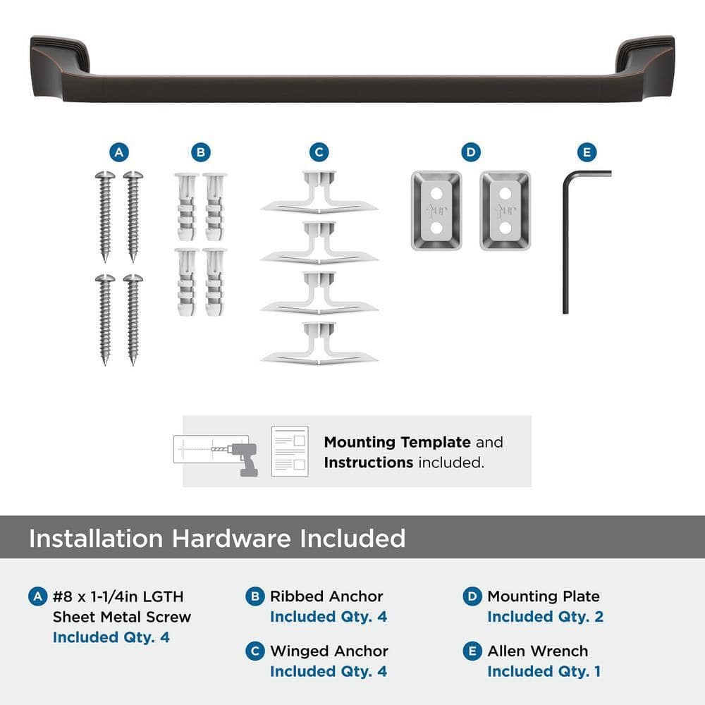 Oil-Rubbed Bronze 18-inch Wall Mounted Towel Bar