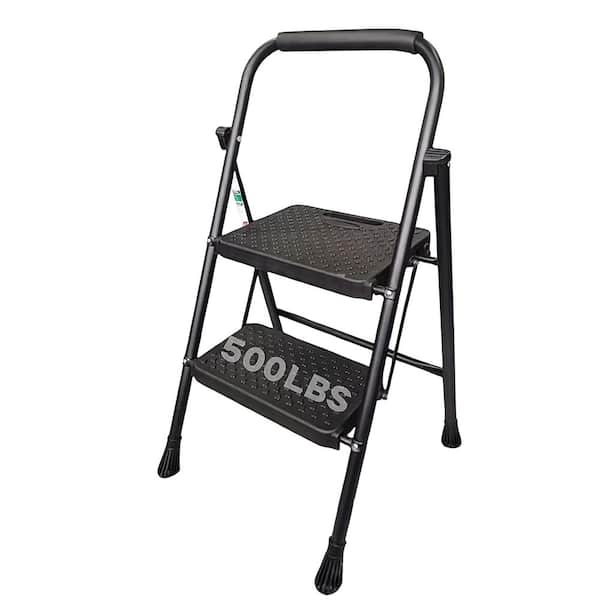 TITANKIT PRO 2-Step Lightweight Metal Step Stool (8 ft. Reach), 500 lb ...