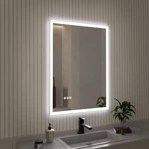 Musci 22 in. W x 30 in. H Rectangular Frameless LED Wall Bathroom Vanity Mirror