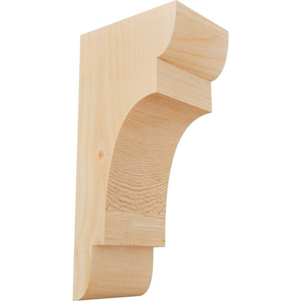 Ekena Millwork 5-1/2 in. x 8 in. x 16 in. Douglas Fir New Brighton Smooth Corbel