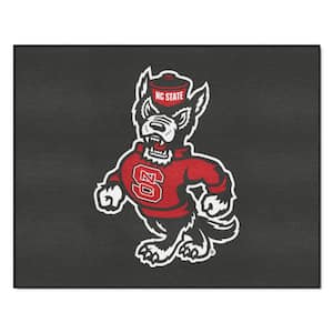 NC State Wolfpack Black 34 in. x 42.5 in. All-Star Area Rug