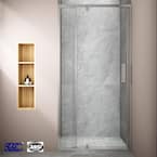 32 to 36 in. W x 72 in. H Framed Pivot Shower Door in Chrome with Clear Glass