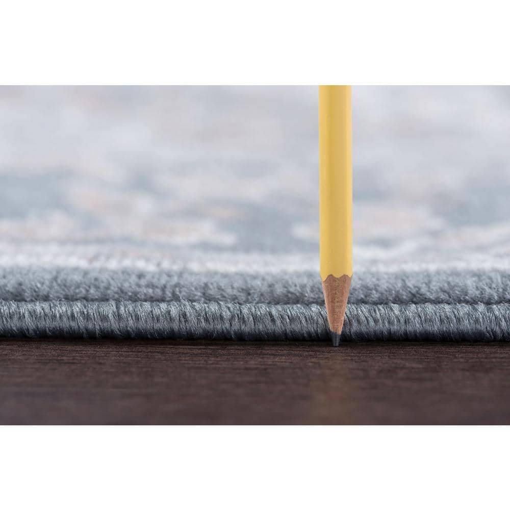 Madison 2' x 3' Gray Synthetic Oriental Rectangular Rug