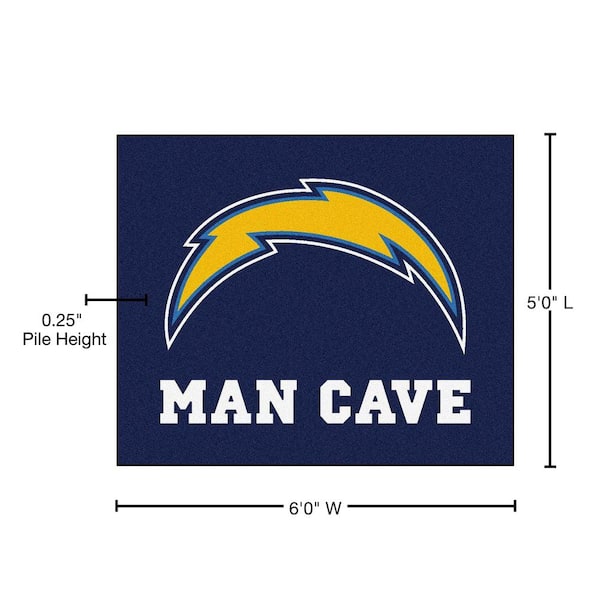 NFL - San Diego Chargers Man Cave Tailgater Rug 5'x6