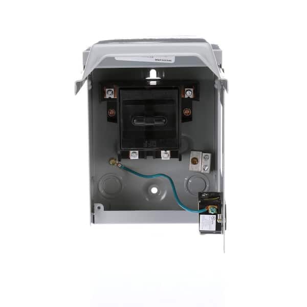 60 Amp Fusible AC Disconnect with 15 Amp GFCI Receptacle in a Steel Enclosure