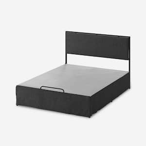 Nicky Modern 2 Piece Queen Bedroom Set with Metal Base-CHARCOAL