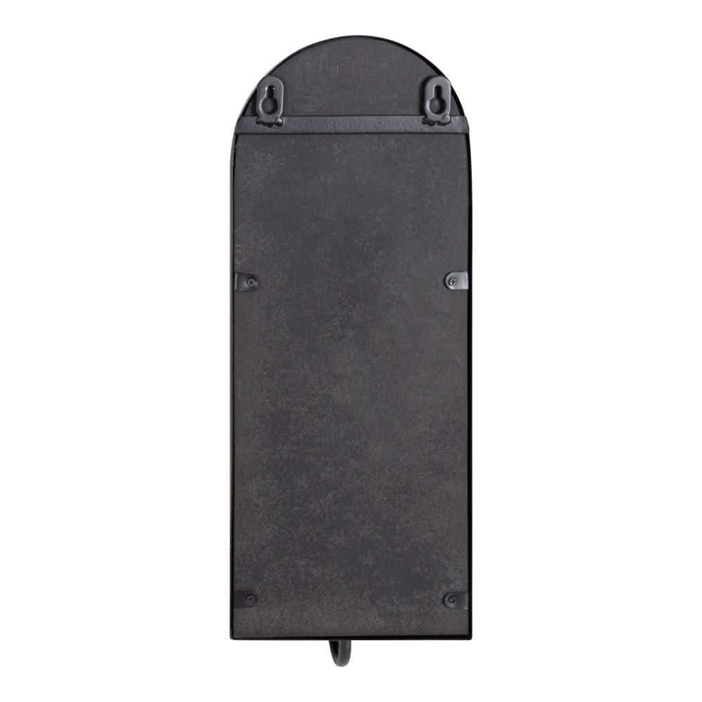 Ezerin Black Metal and Mirror Arched Wall Sconce, 16"