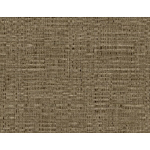 Seabrook Designs 60.75 sq. ft. Mocha Harvest Twine Embossed Vinyl ...
