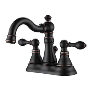 Signature 4 in. Centerset 2-Handle Bathroom Faucet with Drain Assembly, Swivel Spout, 2.2 GPM in Oil Rubbed Bronze