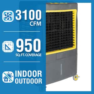 Hi-Viz Series 3,100 CFM 3-Speed Portable Evaporative Cooler (Swamp Cooler) for 950 sq. ft.