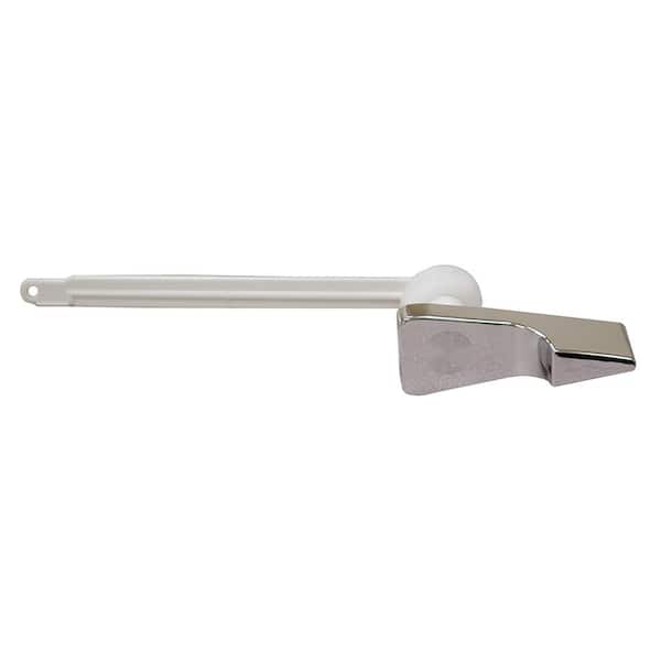 JONES STEPHENS Toilet Tank Trip Lever for Front Left Mount American Standard Plebe and Cadet with 6 in. Plastic Arm in Chrome Plated