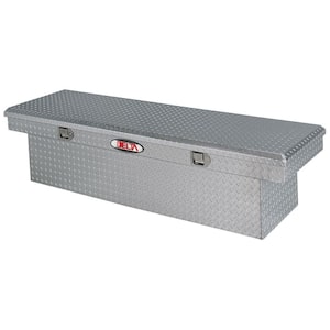 Crescent Jobox 71 in. Diamond Plate Aluminum Full Size Deep Crossover  Single Lid Truck Tool Box with Pushbutton Gear-Lock™ PAC1582000 - The Home  Depot